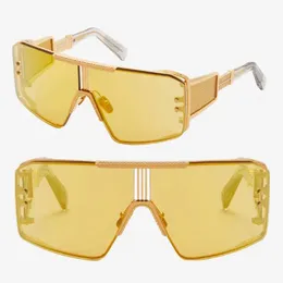 Designer de modalità Le Masque Titanio Lunettes de Soleil Goldoversed Cadre de Masque Borde Lunettes Soleil Homme Femme BPS146