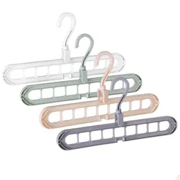 Hangers Racks 9 Loch Mtifunktionales Faltplaum sparen 360 rotierende magische Hanger Home Kleiderschrank Trocknungskleidung Lagerstange Drop de dhdwg