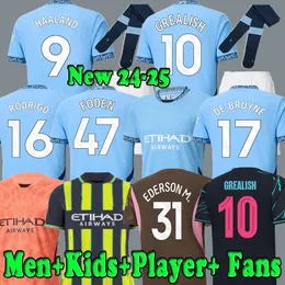 24 25 ERLING HAANAND MAGLIA DI SOCCIO GREALIST DE BRUYNE FODEN 2024 2025 Ruben Mans Cities Rodrigo J.Alvarez Ederson M Football Doku Thai Player Fan Man Kit Shirts