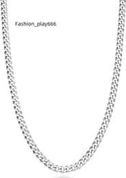 Miabella Italienisch Feststoff 925 Sterling Silber 3,5 mm Diamant geschnitten kubanische Ketten Halskette für Frauen und Männer in Italien geeignet