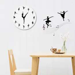 Wanduhren Joid'art Acryl Ballett Uhr Europa Porträt Horloge Digitale Uhr Home Decor für Wohnzimmeraufkleber