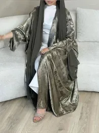 Ethnische Kleidung Eid Muslim Abaya für Frauen Kleid Sliky Abayas Arab Dubai Strickjacke Jalabiya Party Kleider Kaftan Vestidos Long Robe 2024