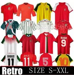 Wales Retro Soccer Jersey 1974 90 92 93 94 95 96 97 98 99 Giggs Bale Hughes Saunders Rush Speed Vintage Classic Football Shirt 2014 15 1990 1992 1994 1995 1982 83 2000 01