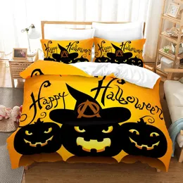 Bedding Sets Aggcual Halloween Set Luxury Kids Polyester Home Cute Pumpkin Lantern Bed Cover Full Size Textile Decoration