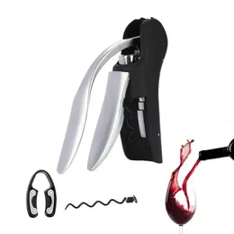 Wine Bottle Opener Ergonomic Portable Manual Bar Tools with Extra NonStick Screws and Foil Cutter 240514