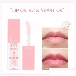 Lipgloss Pudaier Stberr Pfirsich feuchtigkeitsspendende Pflaume nahrhafte transparente flüssige Lippenstiftöl Clear Lipgloss Drop Delivery Health Beaut Dha2r