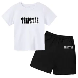 Brand Printed Casual Kids T-shirt Boys Girls Summer Ventilate TopShorts Sets Sports Casual Wear Toddle 3-12 Year Old Clothing 240517