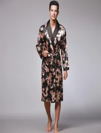 Dragon Nightgown Erkek Banyo Cüppeleri İpek Pijamalar Erkekler Uzun Cüppeler Ev Eve Giyim Yaz Bahar Sonbahar Artı Boyut L XL XXXL8412442