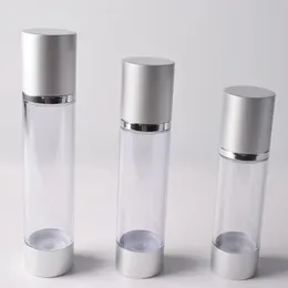 2024 aluminiowa szklana emulsja esencja butelka akrylowa perfum butelka kosmetyczna kolba próżniowa