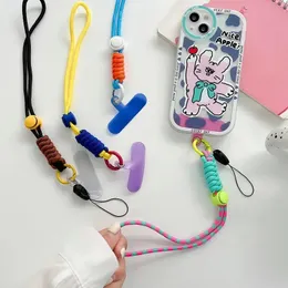 Geflochtenes Mobiltelefon Lanyard -Gurthängekettenringkabel mit Patch Armbandband Handyhalter abnehmbarer Seilschlüsselkette