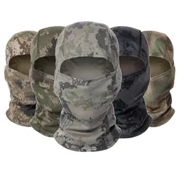 Całkowita twarz taktyczna kamuflaż maska ​​maska ​​rowerowa rowerowa rower łowiecki szalik Multicam Airsoft Cap Men Cover 240517