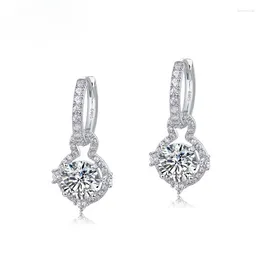 Dangle Earrings 3ct 7.5mm D Color Moissanite Drop Women Silver 925 Jewelry Lab Mosan Huggie Pass Diamond Gift