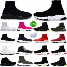 Casual Shoes Designer Sock Casual Shoes Men Women Graffiti White Black Red Beige Pink Clear Sole Laceup Neon Yellow Socks Speed Runner Trainers Flat Platform Sneaker