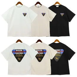 Gevşek Yuvarlak Boyun Tişört Kısa Kollu Desinger Tee Mens T-Shirt Tend Markalı Dünya Hatıra Çift Tişörtü Çift