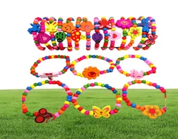 100 pezzi da 100 pezzi per perle in legno naturale Bracciale 12 Styles Mescola per bambini braccialetti in legno BASSE COMPLETTO S GIOWLE GIOWLE ALL'INCOMEAGGIO2609525