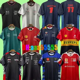 2024 2025 Formula 1 F1 Yarış Setleri Mercedeser AMG Petronas Fernando Alonso Kurulum T-Shirt Sıradan Nefes Alabası Polo Yaz Araba Motorsport Ferari Takım Rugby Jersey Gömlekleri