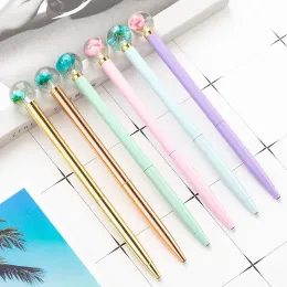 Fashion Design Metal Twist Pen Creative Decorative Dry Flower Point Penna Ins Pastello Milmi