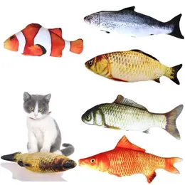 무료 일반 시뮬레이션을위한 내장면 배터리를 가진 기타 장난감 20cm 애완 동물 무료 시뮬레이션 물고기 대화식 엔터테인먼트 놀이 고양이 장난감
