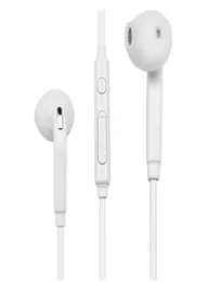 S6 S7 Ohrhörer Ohrhörer J5 Kopfhörer Ohrhörer iPhone 6 6S Headset für Jack in Ohr mit Mikrofon Volumensteuerung 35 mm Weiß mit 3473248