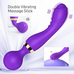 Magic Wand 20 Speeds Powerful Dildos Vibrator Dual Motor Large GSpot AV Massager Clitoris Stimulator for Female Adults Sex Toys 240507