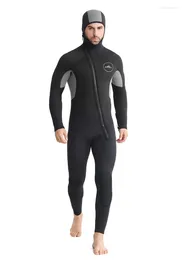 ملابس السباحة النسائية SBART 5MM قطعة واحدة غوص تناسب قبعة الرجال السميكة الشتاء الحراري السباحة العائمة
