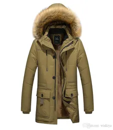 Neue lässige Männer039s Winter warme Verdickung und lange Jacke in Wolle Cottonpadded Jacke Fashion Kapuze Slim Fit Parkas Kleidung C5479864