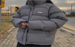 Nowa zimowa koreańska moda FCMM krótka bawełniana kurtka Koreańska kurtka Men039s i Women039s Ten sam płaszcz chleba zagęszczony 5291265
