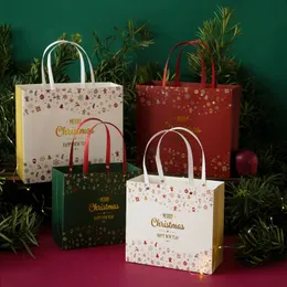 Set di scatole regalo vintage del giorno regalo di Natale pieghevole Candy Ambiente Protezione ambientale sacchetti di carta per la scia della sciarpa 240517