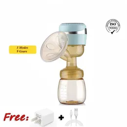 Breastpumps Integrated electric breast pump intelligent single handed 3-mode 9-gear breast pump wireless breast collector LCD screen dual frequency d240517