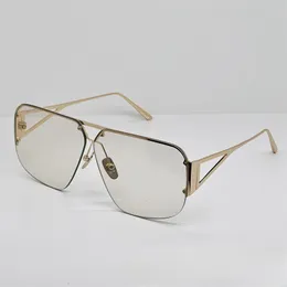 Gold Schild Pilot -Sonnenbrille große Maske Sonnenbrille Übersicht Sonnenbrille für Frauen Männer oberste Qualität mit Box