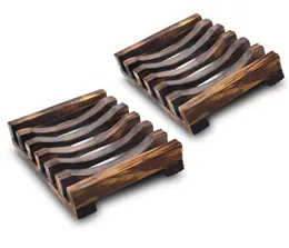Nuovo sapone in sapone in legno porta sapone porta carbone in legno Supporto vassoio vassoio per la doccia Supporto supporto piatto di supporto DHL6317431