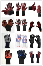 500 Celsius Heat Resistant Gloves 35cm Oven BBQ Baking Cooking Mitts Insulated Silicone Microwa Gloves Kitchen Tastry Tools LJJA339143351
