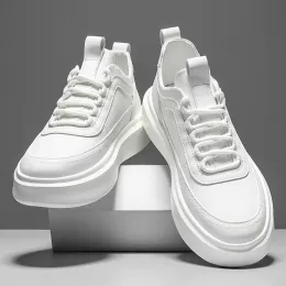 Spring and Autumn Men's Shoes with High Small White Shoes, Men's English Casual Board Shoes, Thick Sole, Versatile Trendy Shoes