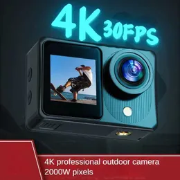 Akcja sportowa kamery wideo 4K kamera akcji Podwójny ekran EIS Shockabsorbing Sport Wodoodporny hełm rowerowy na świeżym powietrzu ruchomy aparat w samochodzie DVR DVR Recorder J24