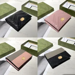 Designer de luxo Genuine Leather New Style Card Titis Wallets Men Fashion Small Coin Burses Holder With Box Women Key Wallet Bolsa 2670