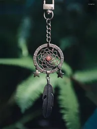 Decorative Figurines MIAMOR Scandinavian Literary Retro Ins Style Dream Catcher Small Pendant English Keychain Cell Phone Chain Hanging