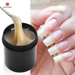 MSHARE 150ml Self Leveling Construction Gel for Nail Extension Medium Thick Natural Looking Builder UV Led Gel Low Temperature 240430