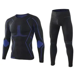 Men Sports Tactical Underwear Set Winter Warm Underwear Long Shirt Breattable Snabbtorkningskläder Sweatwicking Sportkläder 240517