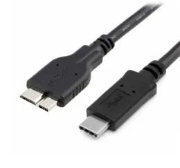 USBC USB 31 TypeC Male Connector do USB30 Micro B 10pin Męski kabel danych dla laptopa MacBooka Black and Hardisk4369828