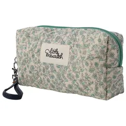 Bolsa de maquiagem fofa Organizador de viagens Bolsa cosmética estética algodão floral bolsas de higiene pessoal para mulheres meninas