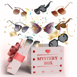Lucky Mystery Box 100% Сюрприз высококачественные поляризованные солнцезащитные очки для женщин мужчины UV400 Ретро каркас дизайнер рождественские подарки самые популярные 256
