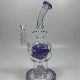 9.8inch New Glass bong original Faberge Egg Water pipe recycler bongs oil rig dabs glass bongs