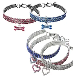 Beliebte Hunde Strass Halskette Jeweled Bling Collars Crystal Diamond Pet Cat Stretch Function Kragen Größe SML PET PET SUPPLIES8579481