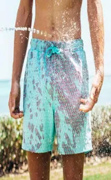 Summer masculino temperaturas de nadar em colorchanging calças de praia calça de banho de nadar shorts alterações de cor de banho de banho curto8648239