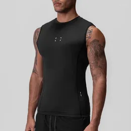 Herrtankstoppar sommarkomprimering topp gym fitnesskläder snabb torr ärmlösa skjorta singlets som kör träning tights casual väst