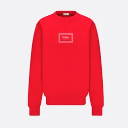 Duyou Red Relaxed-Fit Sweatshirt Designer Mens Sweatshirt Womens Hoodies Combed Cotton Print Sueter Hombre Pullover DY6588