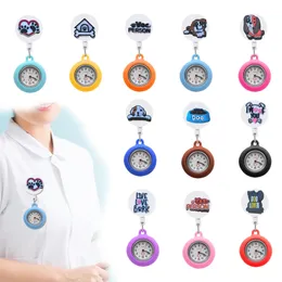 Other New Dog 1 Clip Pocket Watches Fob For Nurses Alligator Medical Hang Clock Gift Retractable Nurse Watch Doctor Women And Men Drop Othom