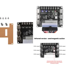 Nya 24 stift ATX Supply Breakout Board och Acrylic Case Kit Modul Adapter Strömanslutning Support 3.3V/5V/12V 1.8V-10.8V (ADJ)