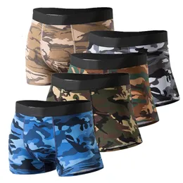 Brand Camouflage Sexy Underwear Men Military Mens Cotton Boxers Panties XXXL Gray Boxer Shorts Comfortable Pack mutande Uomo 240517