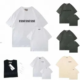 Of Fear Esse Designer T Shirt Men's Tshirts Klasyczna haftowana odznaka luźna bawełniana mała okrągła wyspa estenial Tshirt Essentialsclothing T-Shorts 310 310